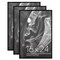 Americanflat Snap-In Picture Frame in Black - Set of 3 - Poster Frame with Slimline Molding, Plexiglass Cover, and Hanging Hardware - Black